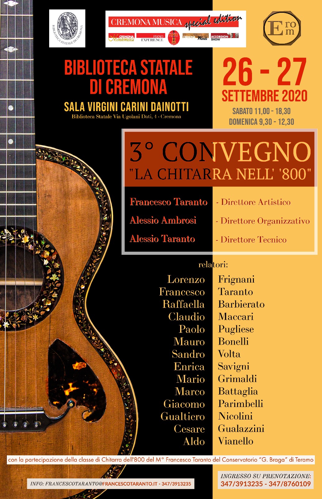 La chitarra nell'Ottocento. Convegno e Masterclass
